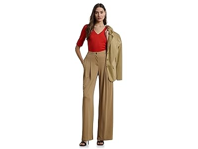 Lauren Ralph Lauren Petite Stretch Cotton Elbow-Sleeve V-Neck T-Shirts Women