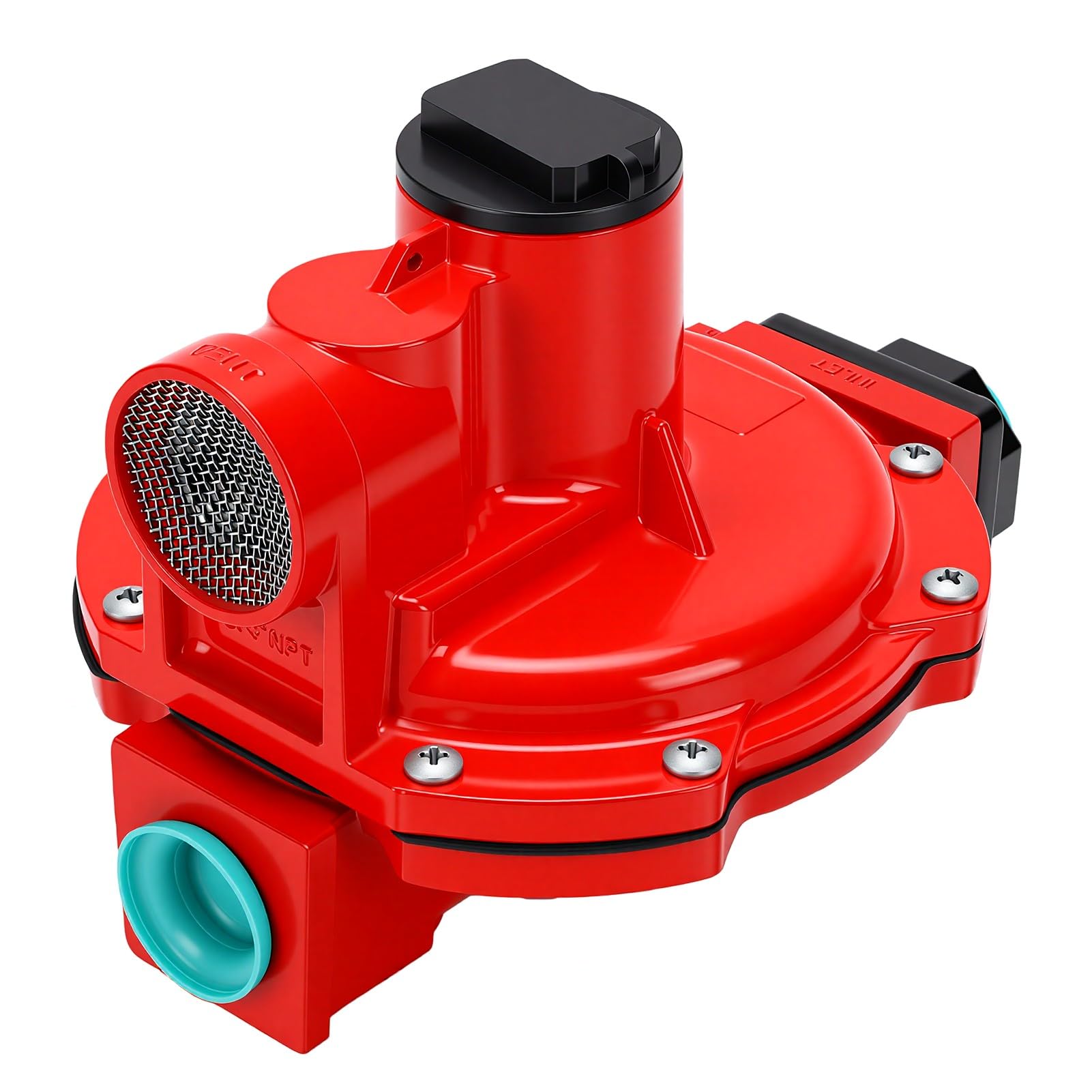 Regulador de Presión Gas Natural Ajustable 4-6 PSI 3/4 Pulgadas NPT Salida Entrada Válvula Gas Primera Etapa, Regulador de Propano para Residencial Comercial Industrial