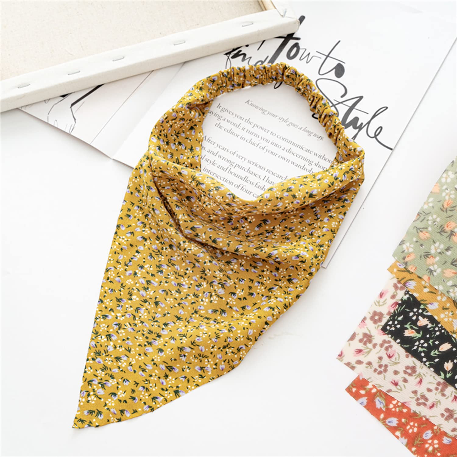 6 Pack Hair Scarf Headband for Women - Elastic Hair Kerchief Large Boho Triangle Bandana Head Scarf with Clips Non Slip Solid Color Headbands Hair Scarves for Teen Girls - TikTok 6 Pack Hair Scarf Headband for Women - Elastic Hair Kerchief Large Boho Triangle Bandana Head Scarf with Clips Non Slip Solid Color Headbands Hair Scarves for Teen Girls - TikTok