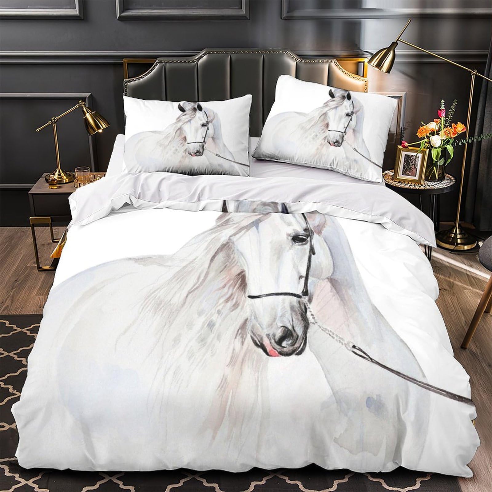 Housse de couette chat samouraï 3D en microfibre Super King 260x220 cm