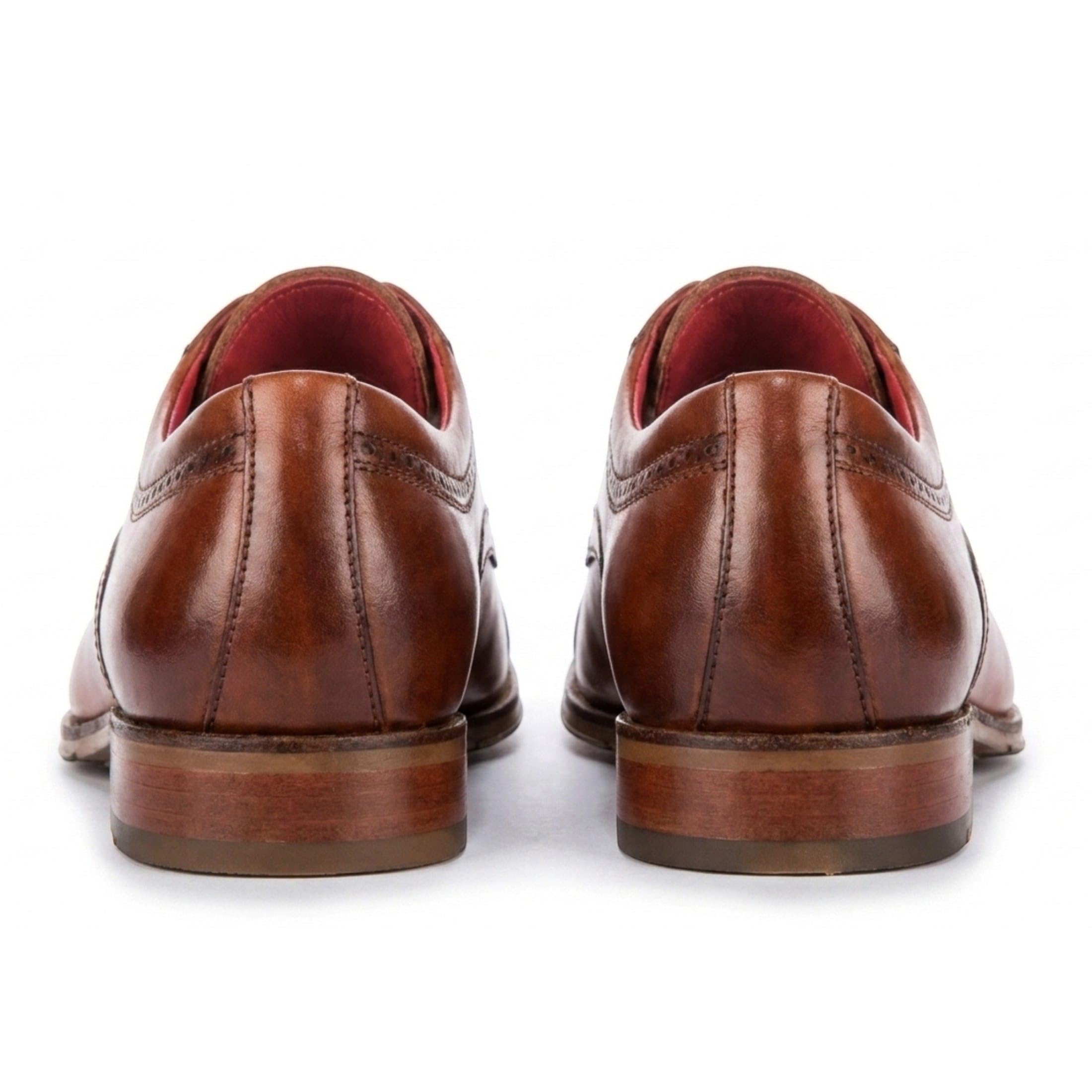 Scarpe Eleganti da Uomo Justin Reess Everett in Pelle Lucida con Punta Rinforzata, Modello Derby.