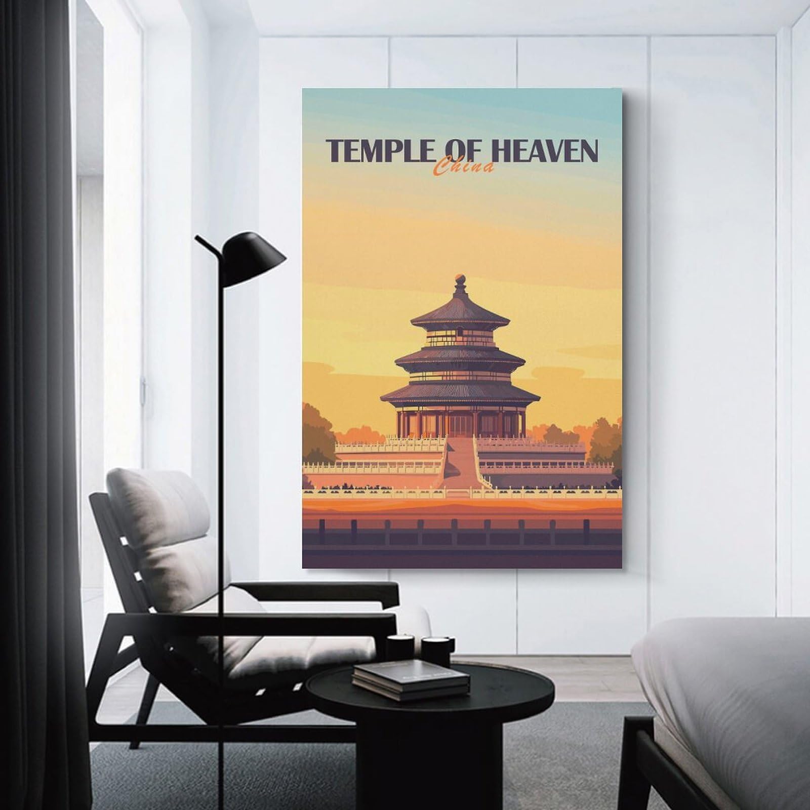 Junmoney Temple of Heaven, China Decorative Wall Artwork, 20x30inch(50x75cm), for Corridors, Hallways Or Apartment Entries, Home Artwork for First Impressions