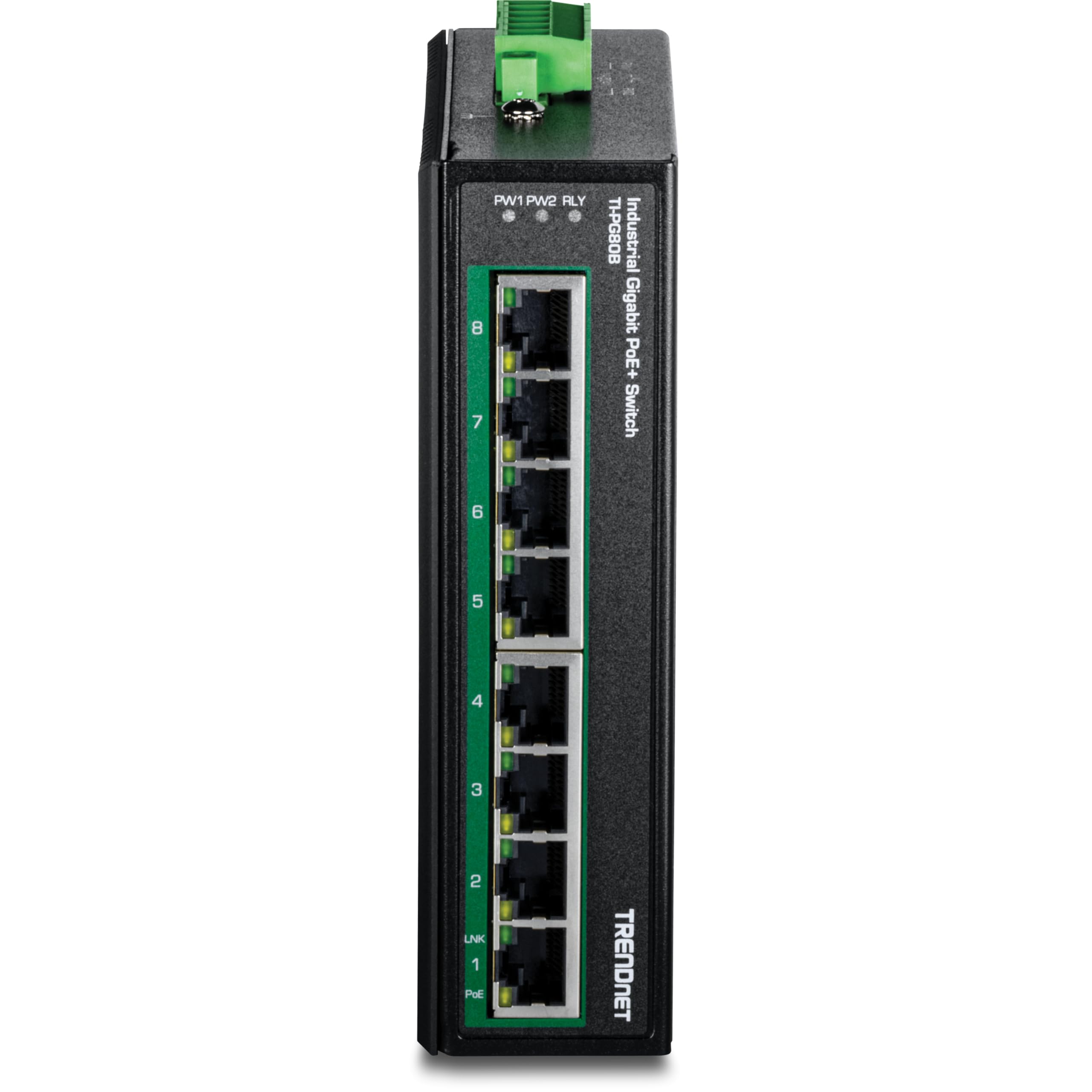 8-PORT INDUSTRIAL GIGABIT POE+ DIN-RAIL SWITCH (24-56V)