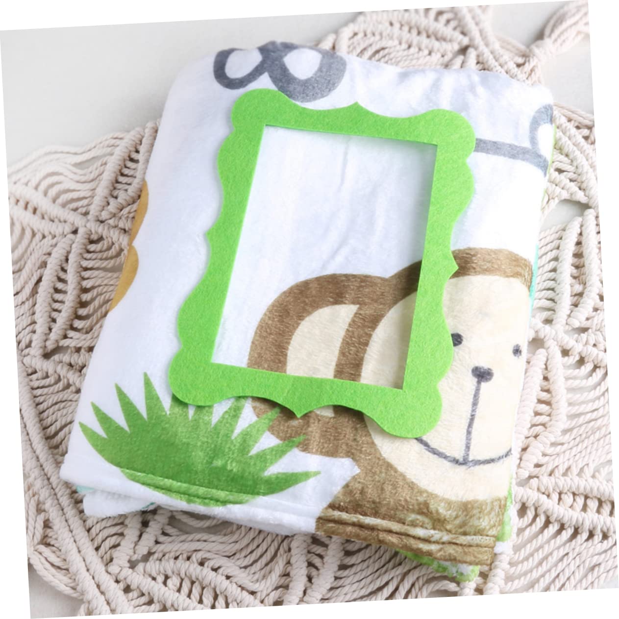 ibasenice Coperta Fotografica in Flanella per Bambino Bambina 3 Elementi per Foto Ricordo e Decorazione Cameretta
