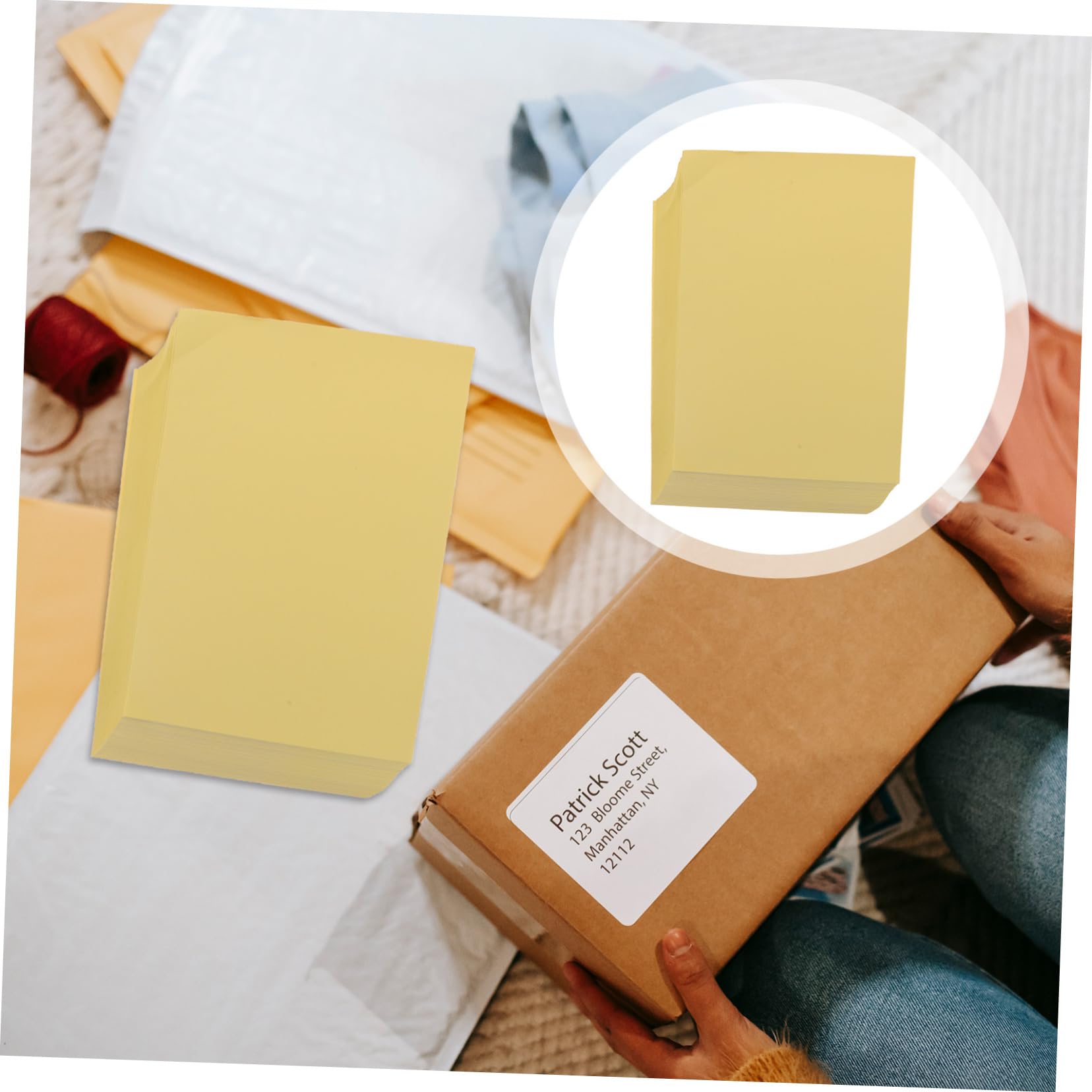 100fogli Carta Per Stampante Di Adesivi Stampabili Buste Per Spedizione Carta Di Adesivi Etichette Adesive Multiuso e Pratica Per Progetti Artistici o Etichette Dei Prezzi