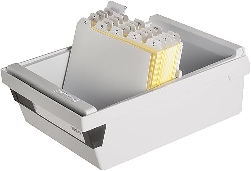 Miniatura 3 de HAN 966-11, caja de archivo de tarjetas A6 Landscape. Diseño innovador y atractivo con capacidad para 800 tarjetas, tapa ajustable suministrada con