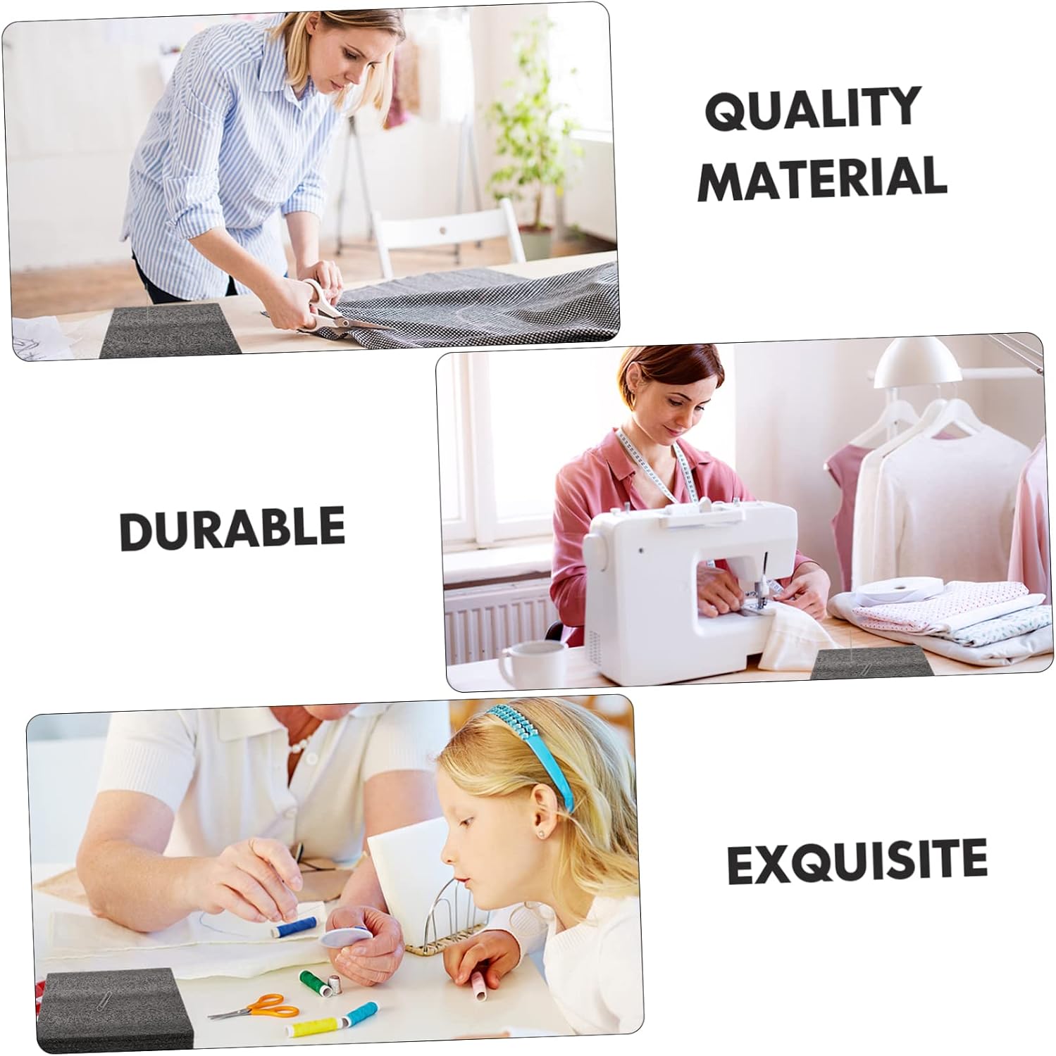 PLAFOPE 2pcs Wool Felt Work Mat Durable DIY Felting Tool Pads for Needle Crafting Protective Surface for Handmade Projects and Crafting Activities