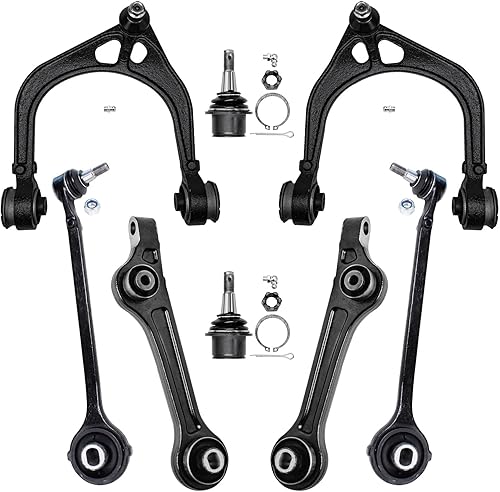 Miniatura 728 de Detroit Axle - Kit de brazos de control de extremo delantero RWD para Dodge Ram 03-06 2500 3500, 2 brazos de control superior con rótula 2 varillas