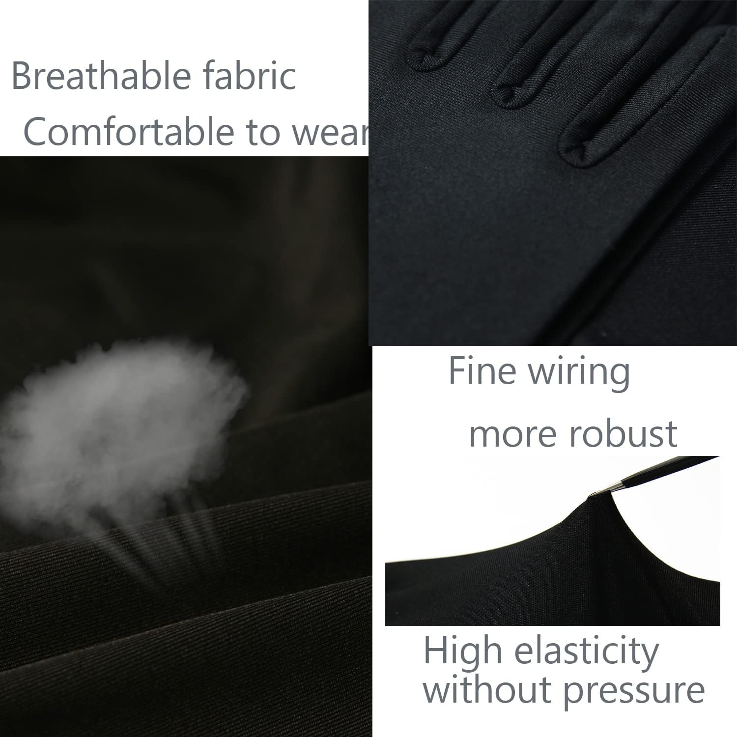 Chendvol Men's and Women's Wrist Length Stretchy Spandex Gloves Costume Banquet Wedding Party Short Gloves - Image 2