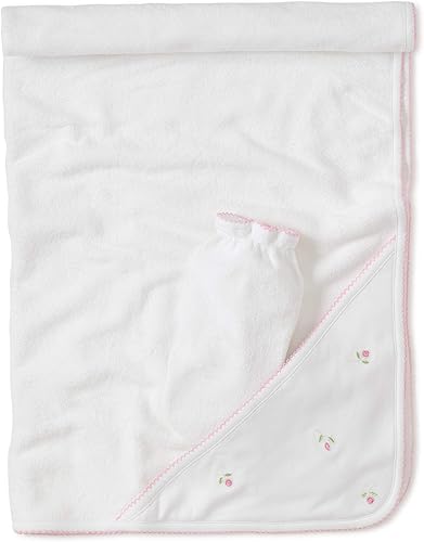 Miniatura 2 de Kissy Kissy Baby-Girls Jardín Rosas toalla de rizo con guante, talla única , Blanco