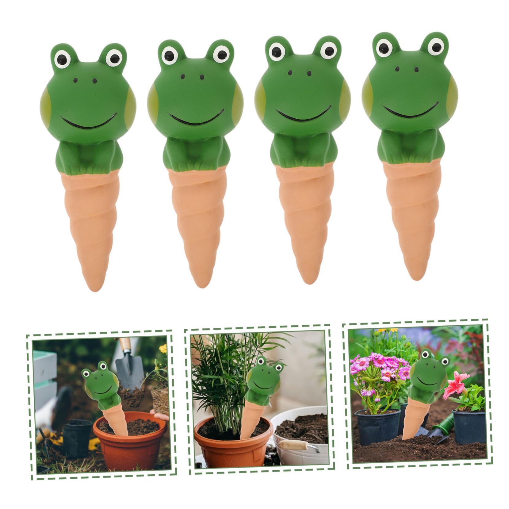 POPETPOP 4pièces Lot de Globes Arrosage Automatique pour Plantes Intérieur Picots Forme Grenouille Arroseurs pour Bonsaïs Dispositifs Arrosage