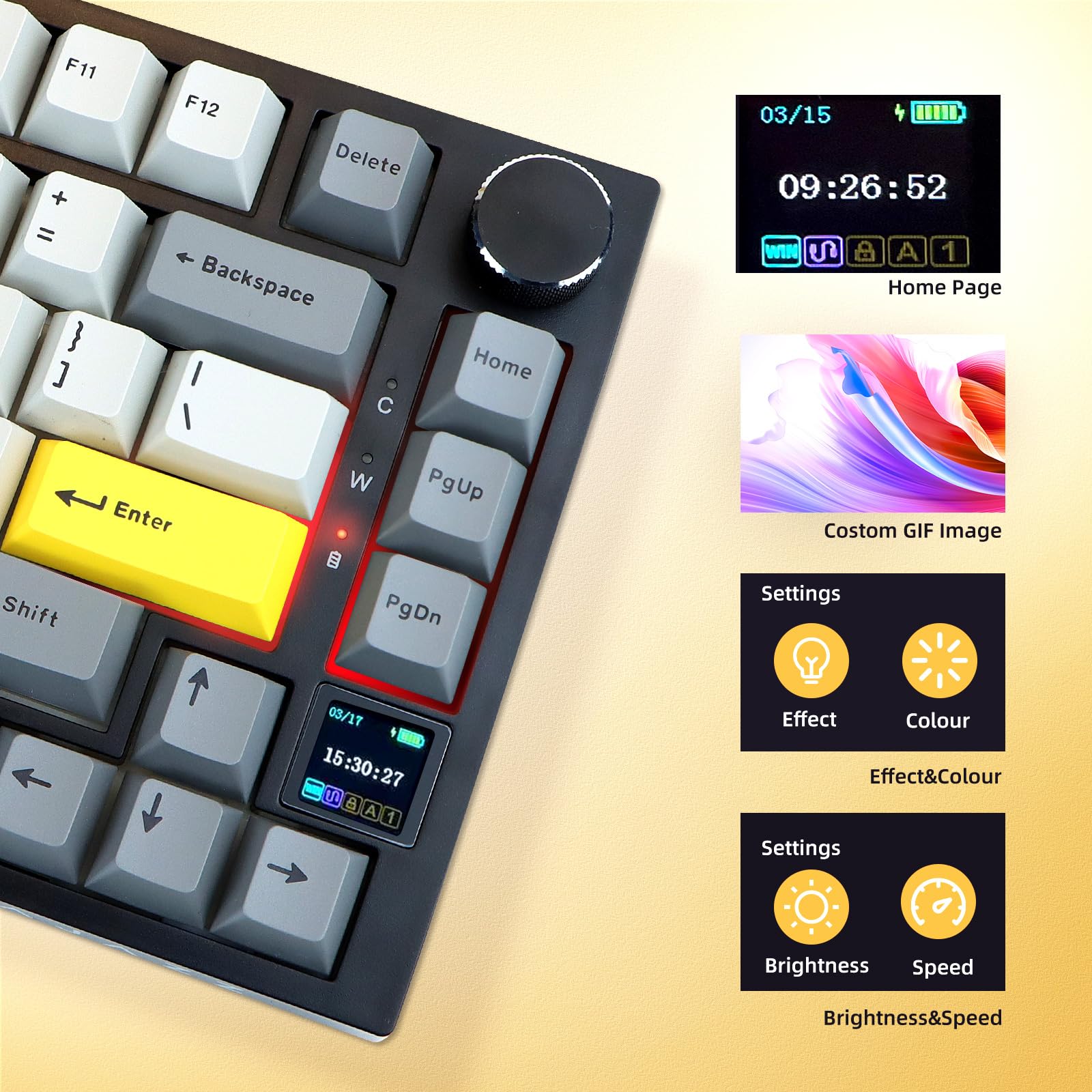 Amazon | AJAZZ AK820 Pro 75%ゲーミングキーボード トリプルモード