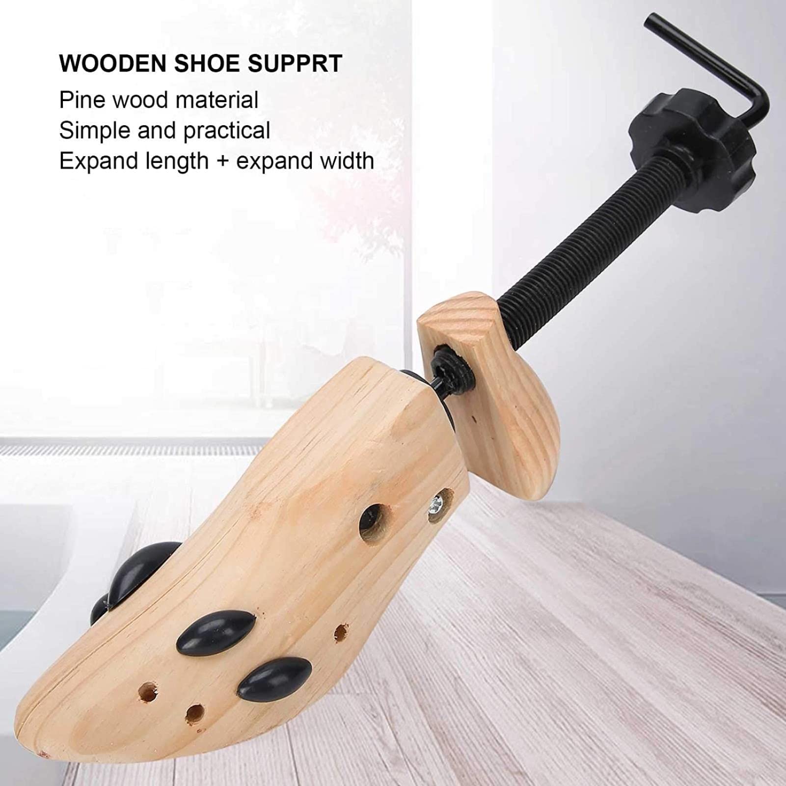 Barella per scarpe, comoda da usare Materiale in legno di pino Strumento di espansione per scarpe ecologiche Supporto per scarpe Barelle per stivali Albero per tacco alto per esterno(40 * 12 * 9c
