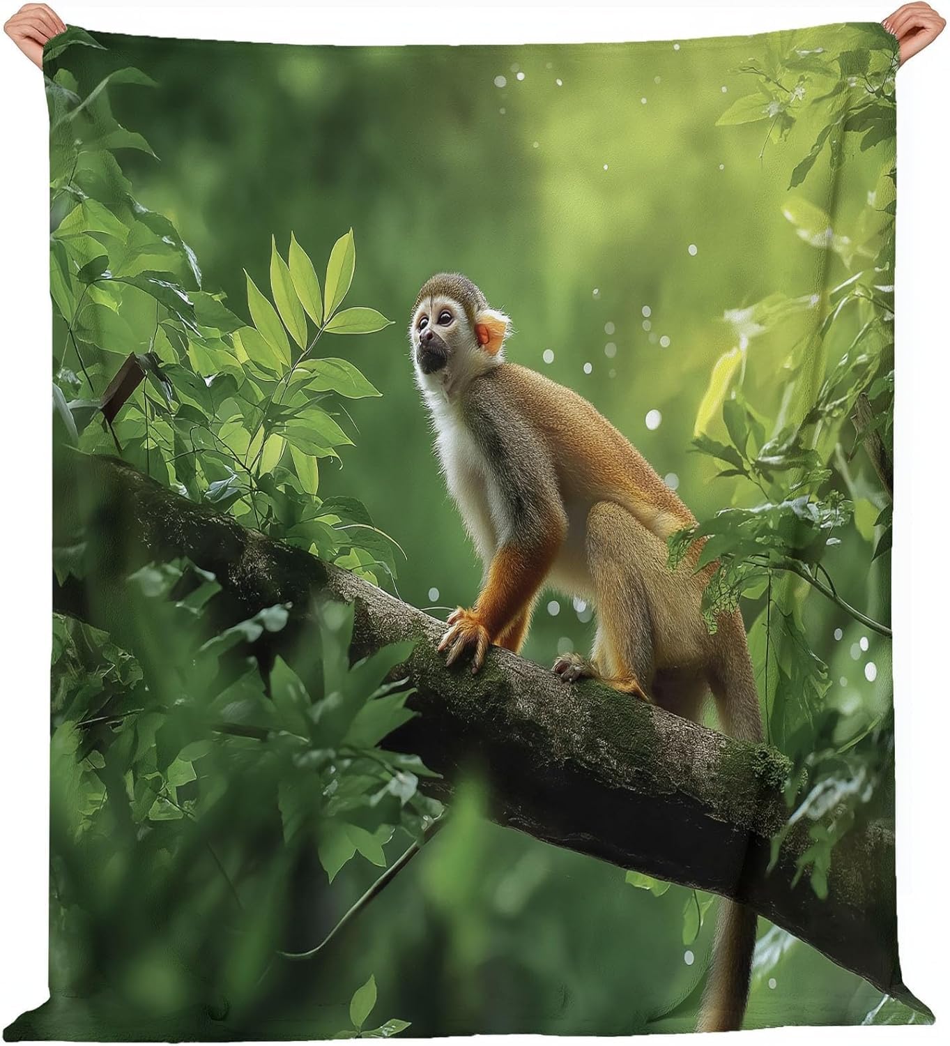 Couverture Polaire Chaud Plaid Microfibre 3D Jungle Jeté de Canapé Doux 130x170 Lit
