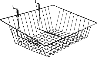 Multi-Purpose Sloping Basket - 12â€³ from wall, 15â€³ wide, 5â€³ high in back, 3â€³ high in front (Quantity 3)(3, Black)