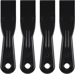 4 Pcs Putty Scraper 1.5" ABS Plastic Spatula Drywall Patch Repair Spreader Wall Covering Smoother Black