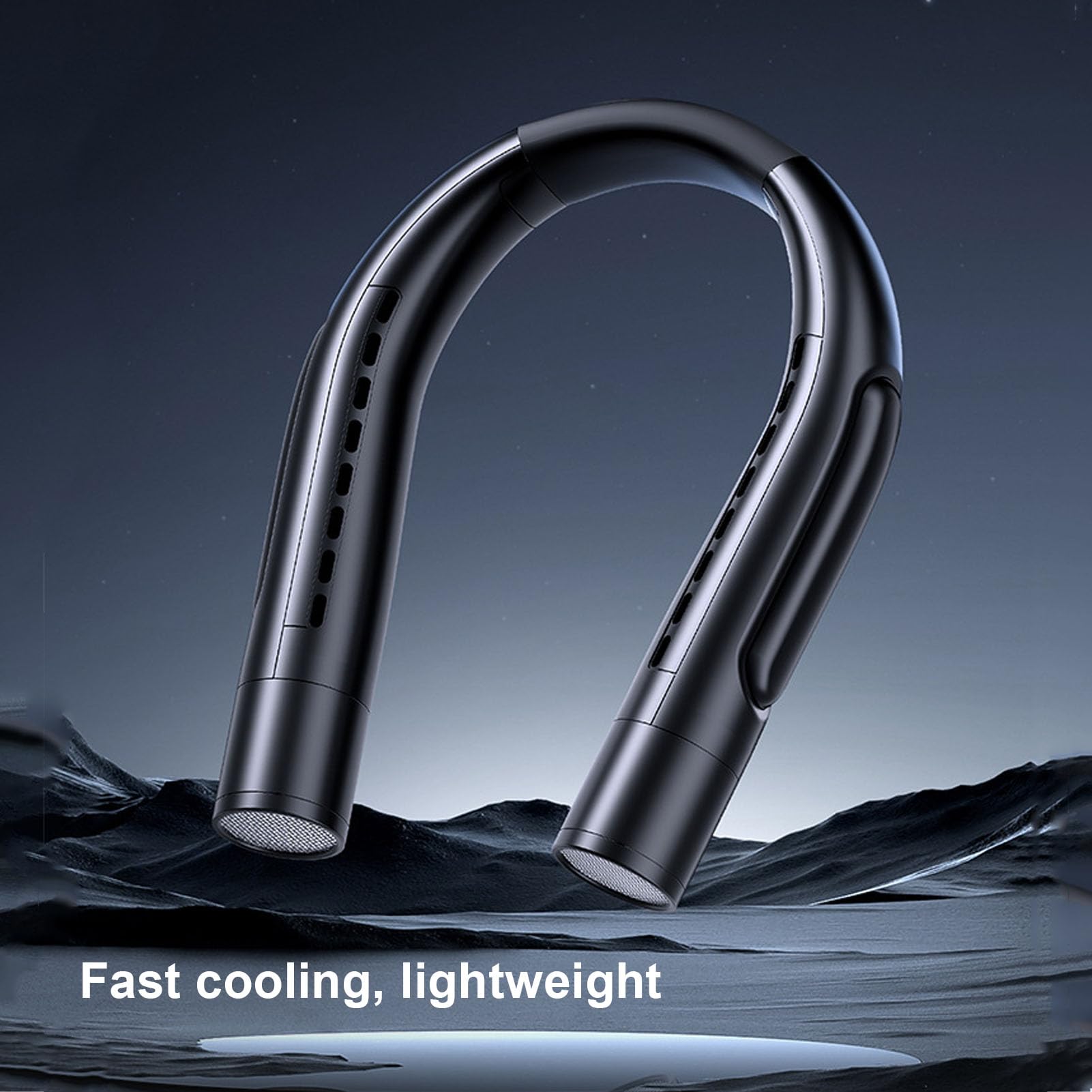 aqxreight Ventilatore da Collo Portatile Ventilatore Indossabile Ricaricabile Silenzioso a 3 velocità per Viaggi, Spiaggia, Campeggio e Ciclismo Ventola di Raffreddamento Leggera per il Collo in