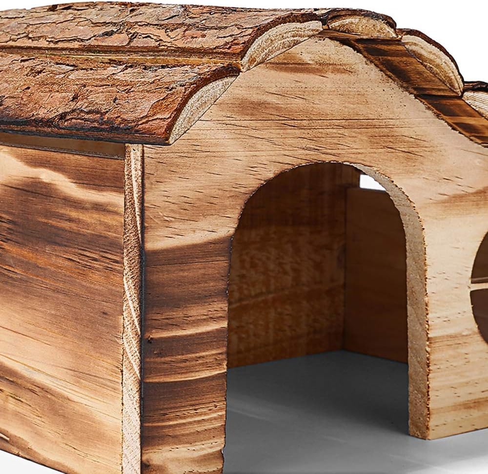 Igelhaus -aus unbehandelten Massiv-Holz, Winterquartier & Schutz für Igel. stabil und wetterfest- artgerecht und langlebig(Size:M)