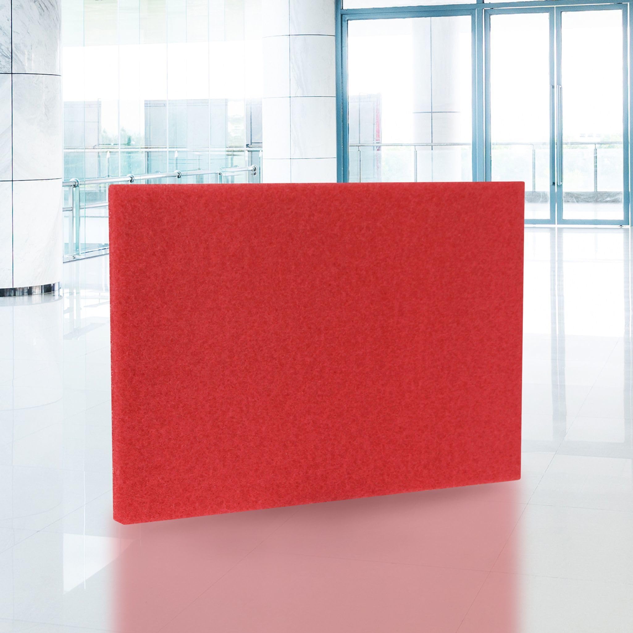Americo fabricación 40441420 rojo pulido piso Pad Rectángulo (5 unidades), 14 "x 20"