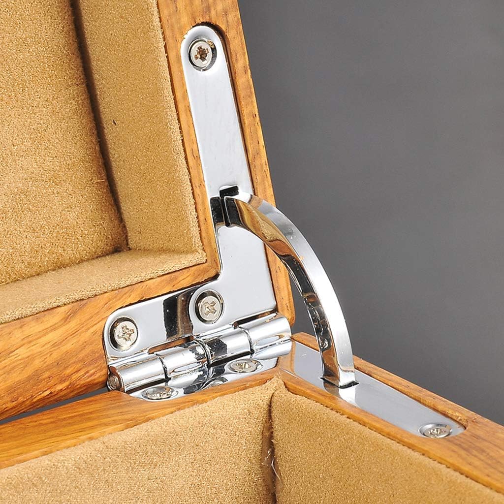 Caja de reloj grande para hombres y mujeres, 10 ranuras para relojes, organizador de joyas de lujo, caja de exhibición de relojes de madera, parte superior de vidrio, cerradura de metal con