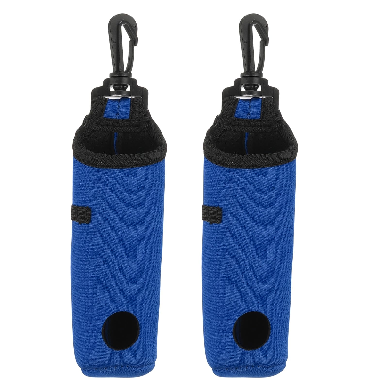 Uxcell 2 Pack Golf Ball Carry Bag, Waist-Mounted Storage Bag Neoprene Golf Tee Holder Pouch with Lightweight Hook for Men and Women, Blue