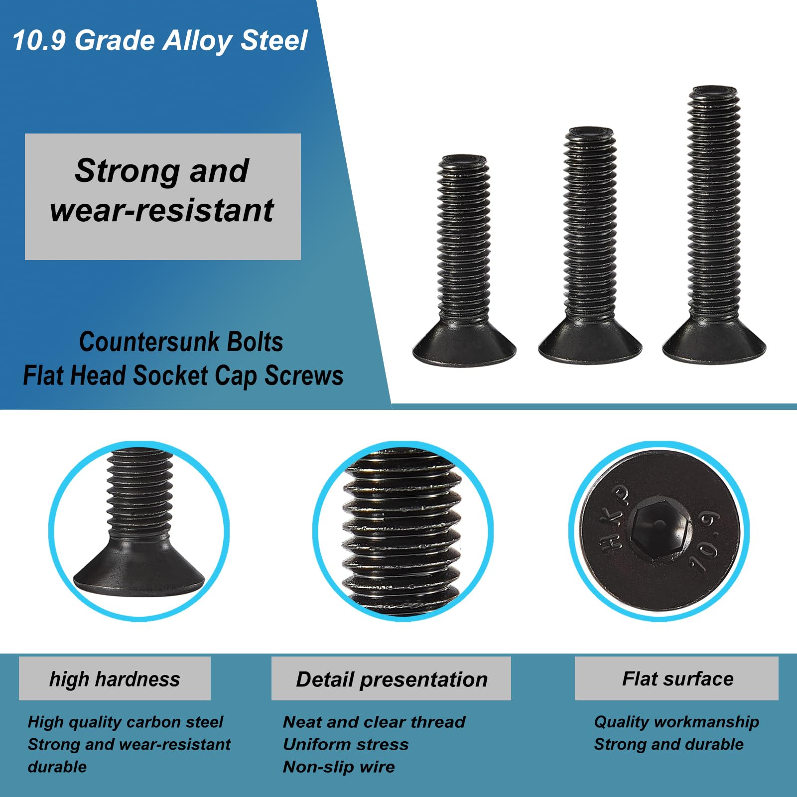 M6 Alloy Steel Socket Head Screws - 50 Pcs Kit -5 M6 Alloy Steel Socket Head Screws - 50 Pcs Kit -5