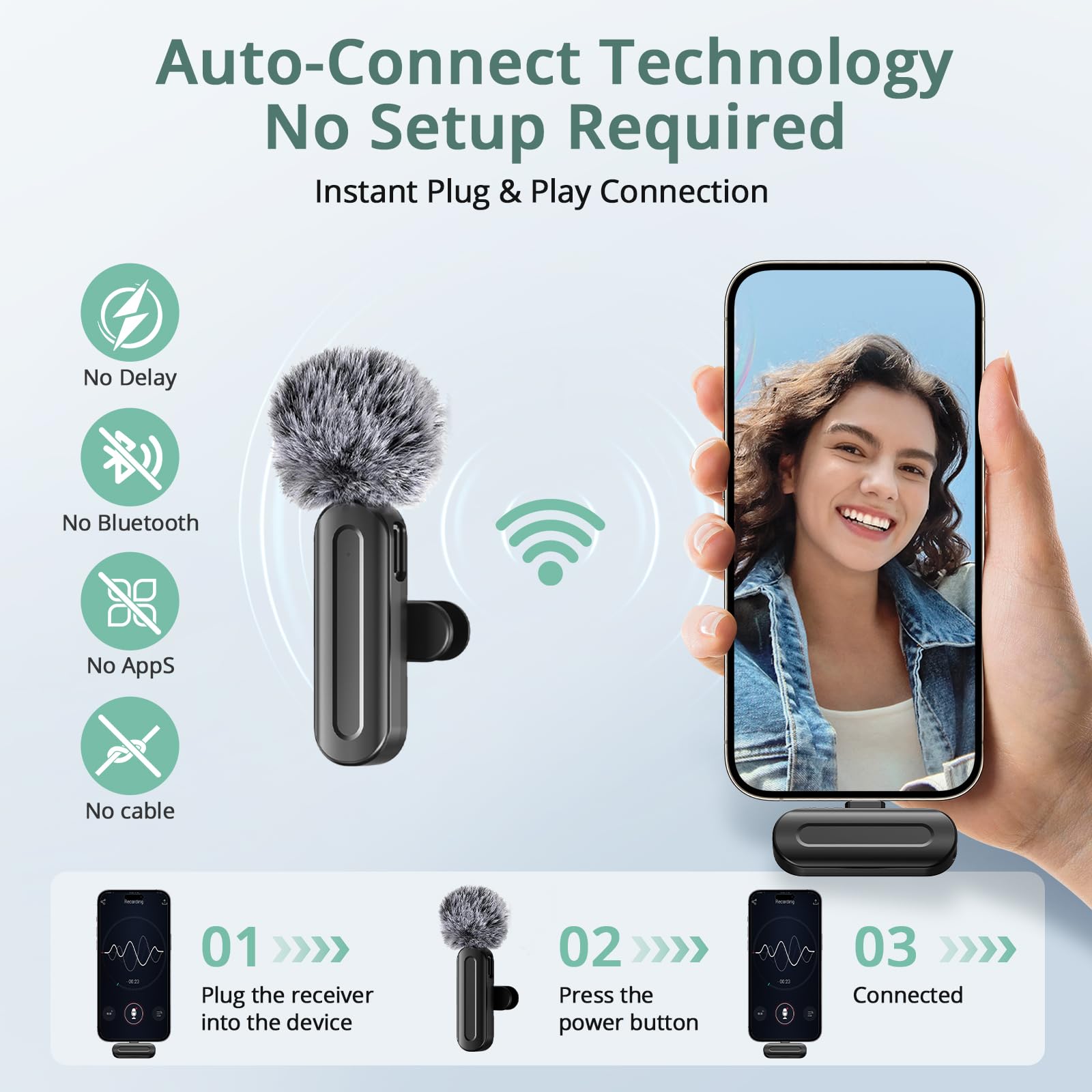Telefonstativ mit Licht & professionellem Mikrofon, 71 Zoll Auto Face Tracking Stativ 360° drehbar, Bluetooth-Fernbedienung, für iPhone Android, Vlogging-Kit für YouTube TikTok Live Streaming