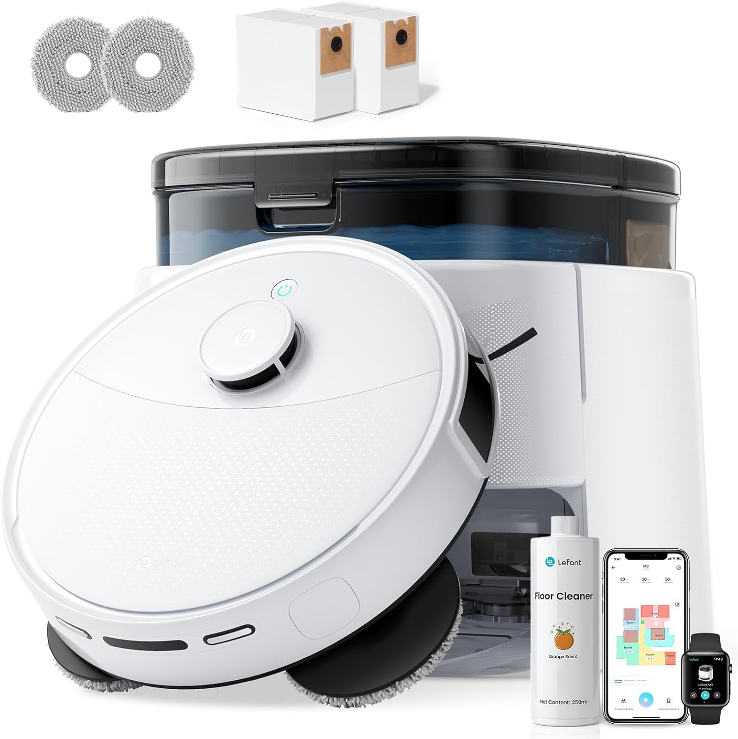 Mostly hands-free Robot Vacuum and Mop. Still needs you. Mostly hands-free Robot Vacuum and Mop. Still needs you.