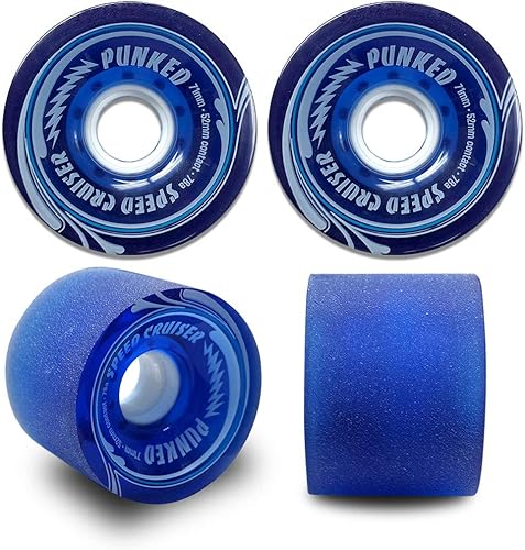 Miniatura 5 de Yocaher Blank and Checker - Patinetas largas con cinta de agarre 80A de aluminio con rodamiento ABEC7 de 2.756 in ruedas para patineta