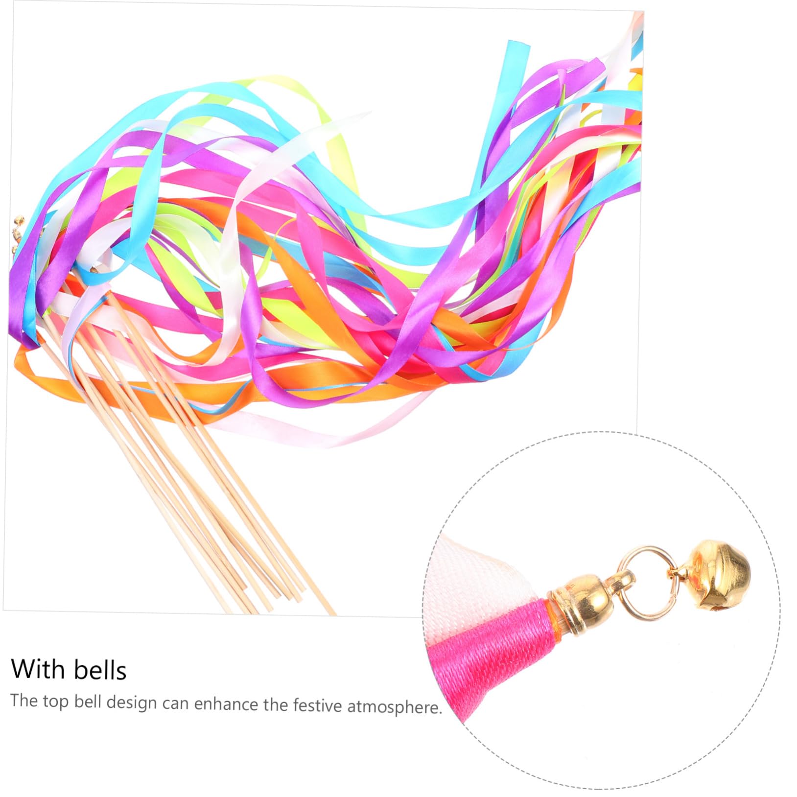 DECHOUS 30stücke Party Ribbons Sticks Zufallsfarben Dekoration Für Hochzeiten Feiern Und Events Satin Gefertigt Leicht Und Handlich