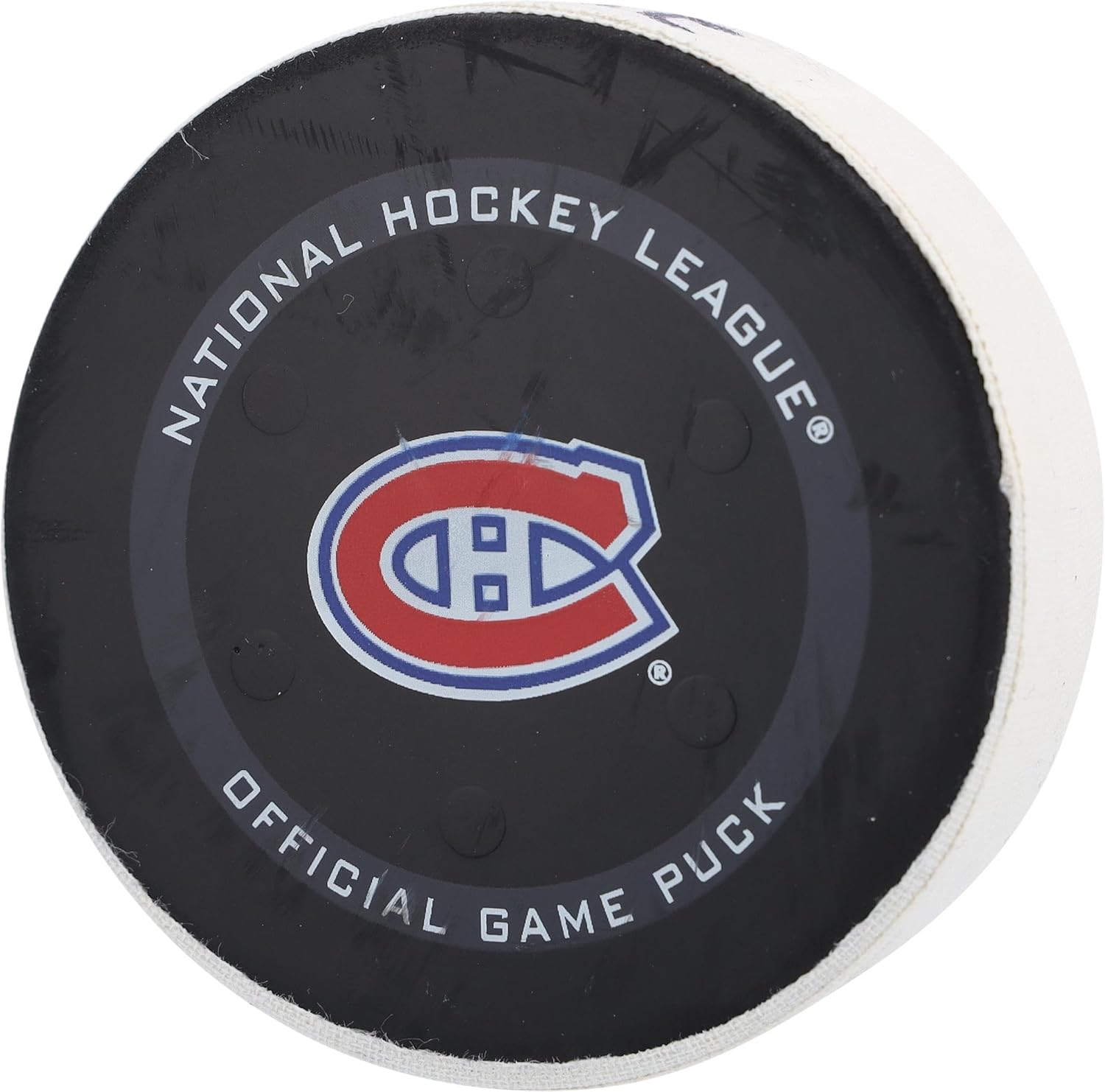 Montreal Canadiens Game-Used Puck vs. Winnipeg Jets on April 11, 2022 - NHL Unsigned Game Used Pucks