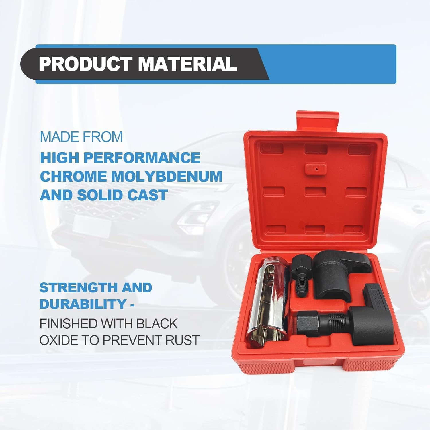 5PCS Automotive O2 Oxygen Sensor Socket Set Wrench Remover Tool and Thread Chaser Tool Set