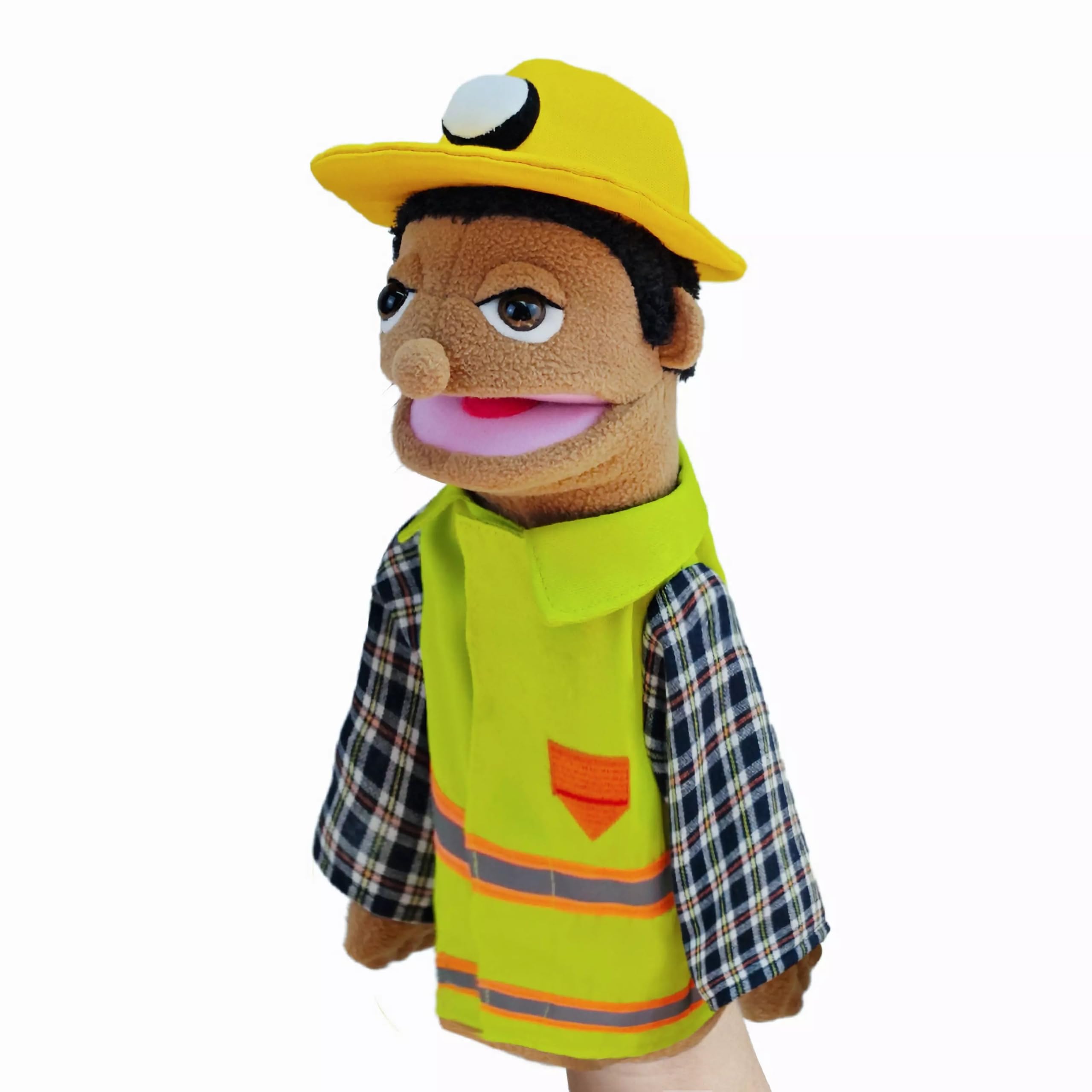 LOMTRATS Theater Hand Puppets for kids,Includes Teacher, policeman, farmer, pirate, detective, etc. with Movable Open Mouths,Perfect for Storytelling,Teaching,Festival Gifts,1 PCS with Joystick - Image 3
