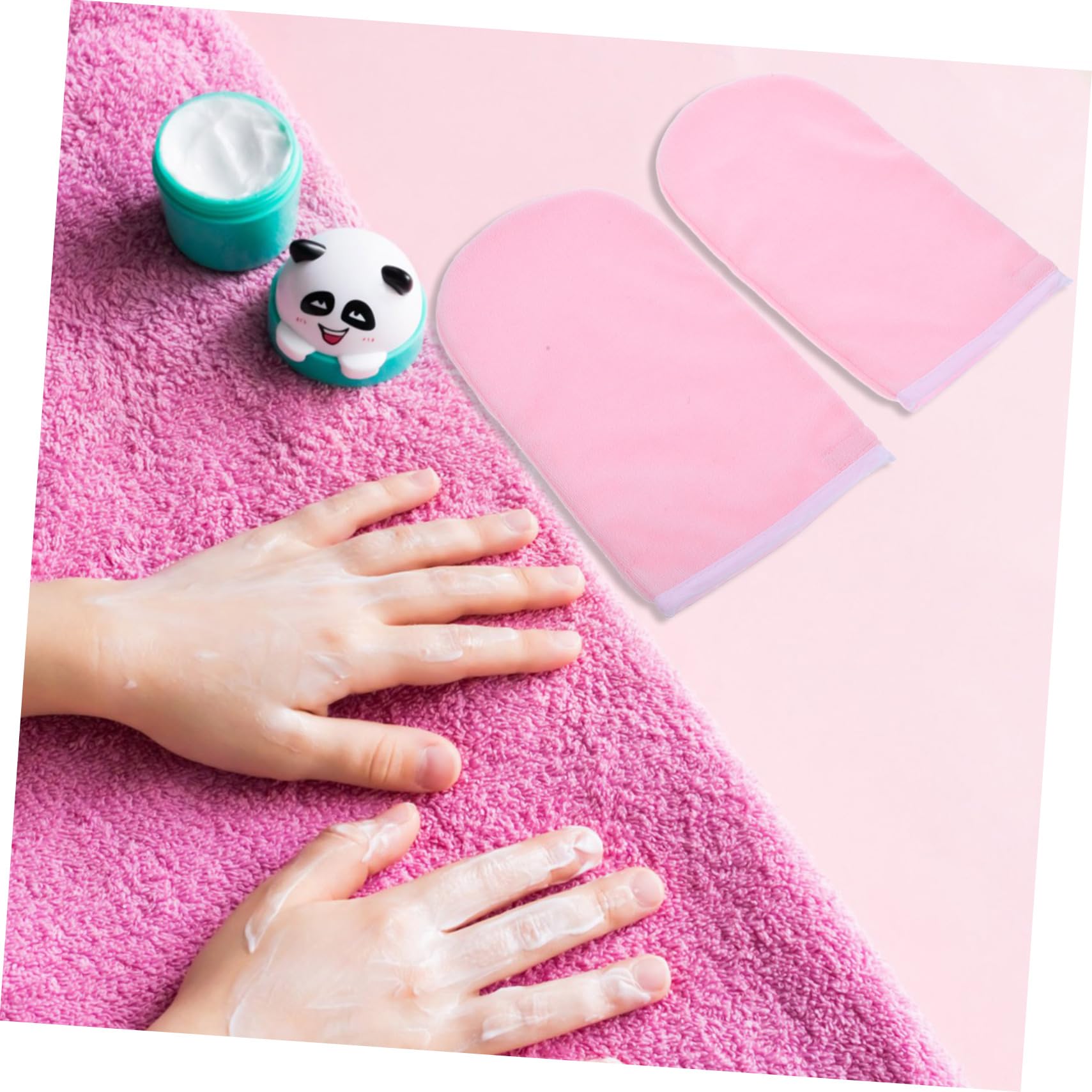 Healeved 5paare Paraffinwachs-handschuhe Für Frauen Feuchtigkeitsspendende Spa-handschuhe Komfortable Und Tragbare Wax-mitten Für Handpflege Für Trockene Haut Mit Weißem Rand