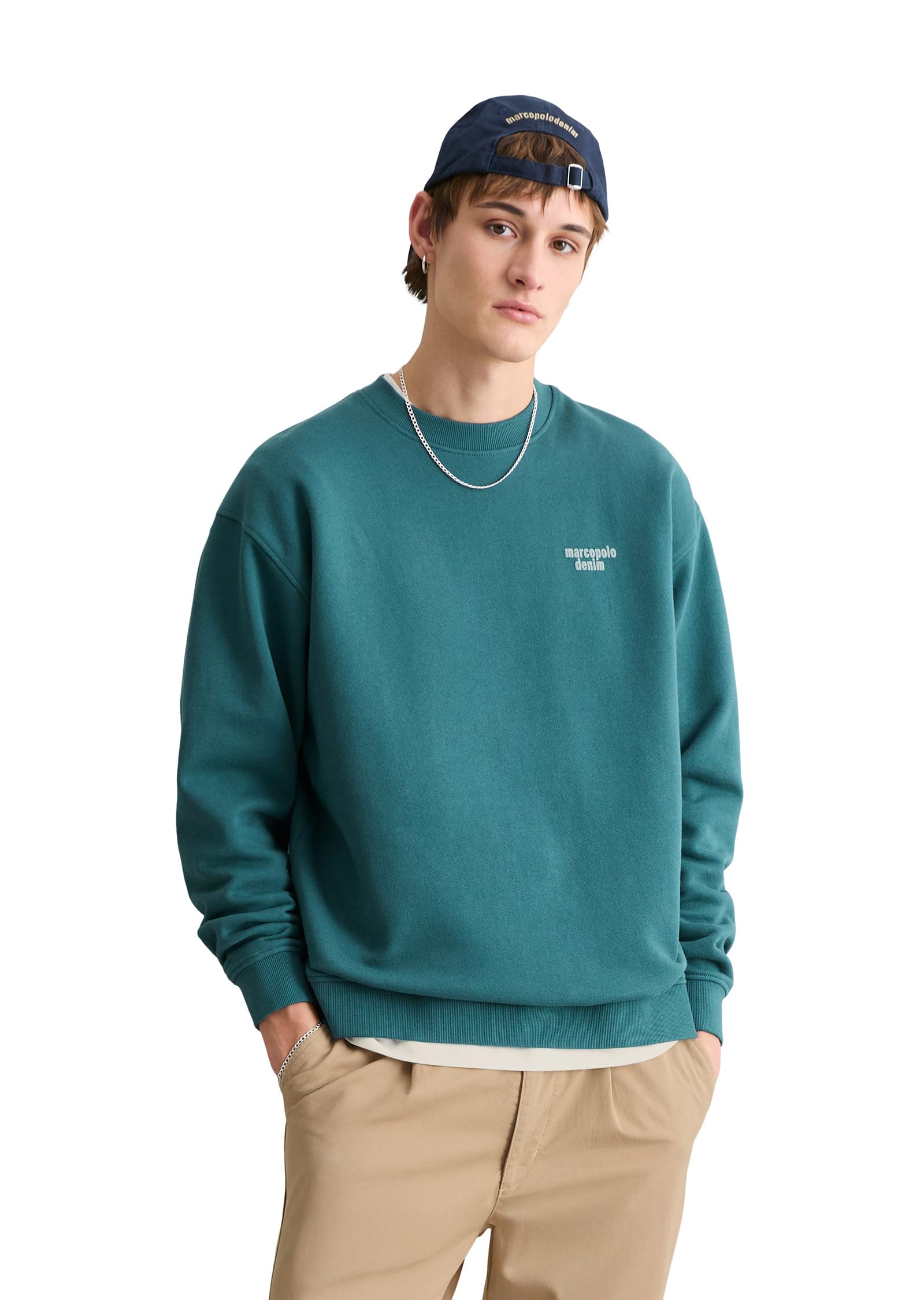 Marc OߴPolo Denim Sudadera Hombre con estampado en la espalda Relaxed Fit