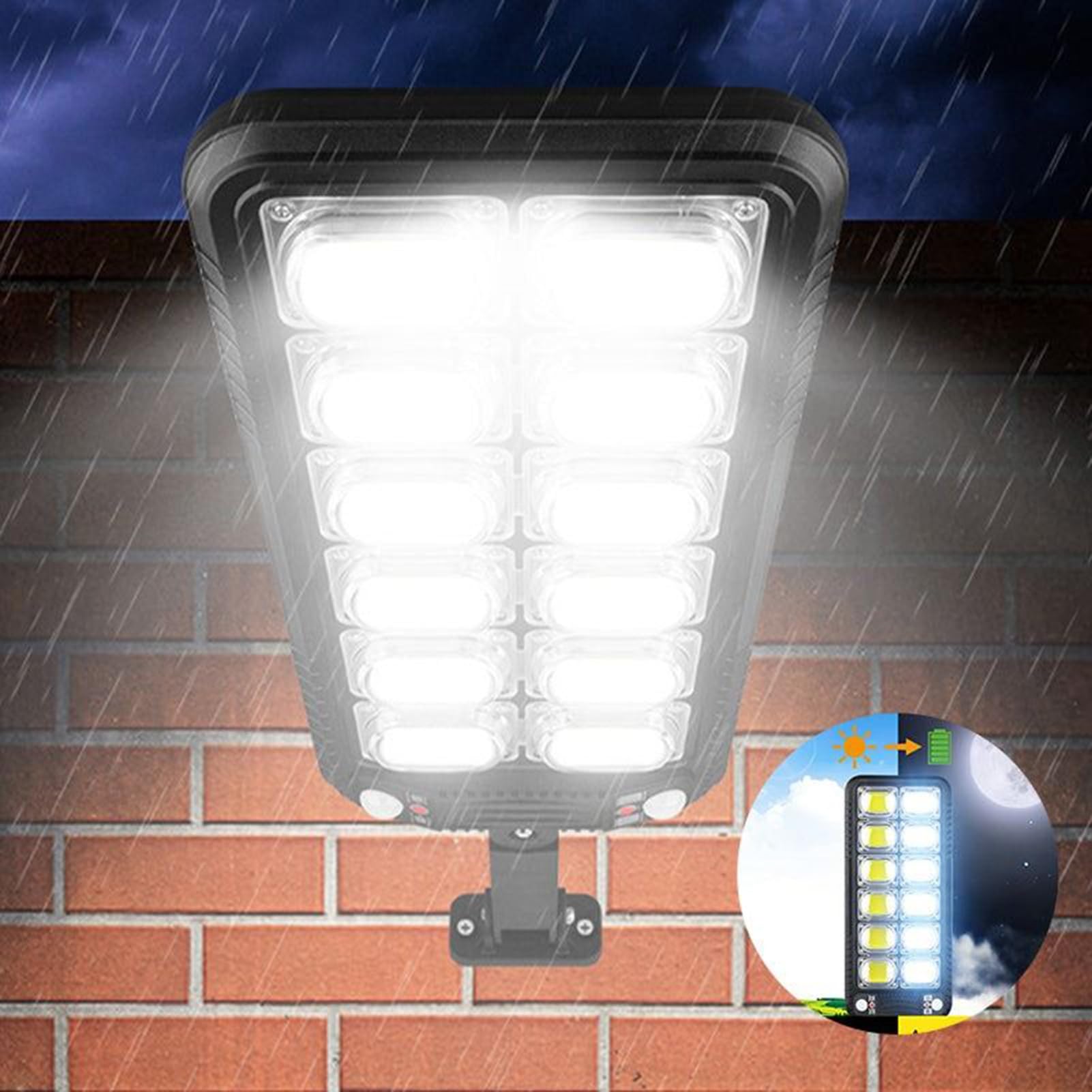 Générique Lumière Solaire Pour Rue Luminaires Paysagers pour Allées | Détecteur Mouvement Luminaire pour Jardin Terrasse Cour Pelouse Parc