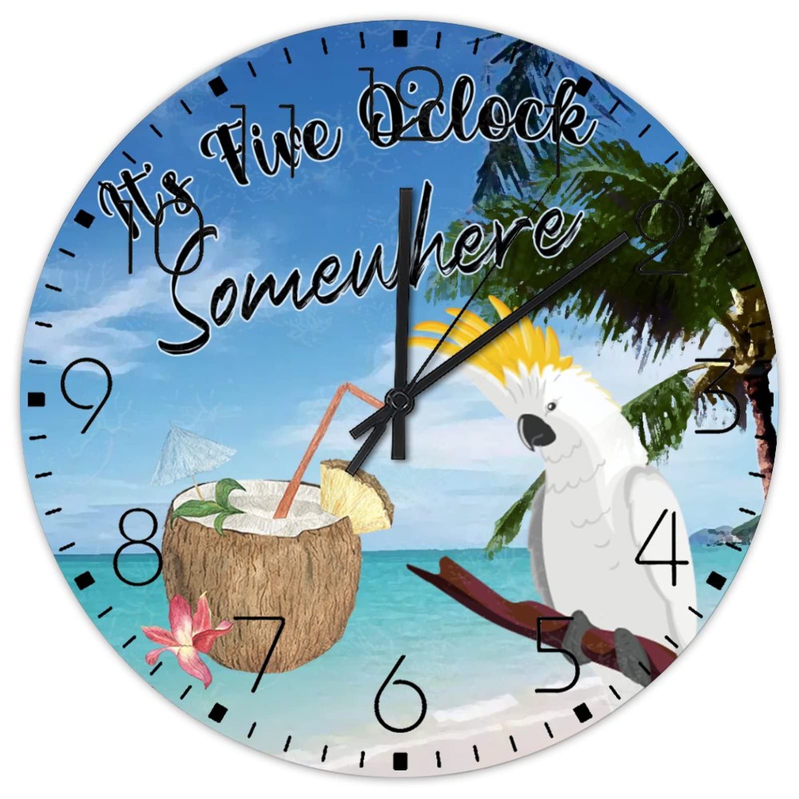 Horloge murale minimaliste en bois silencieuse 38 cm pour atelier mécanique