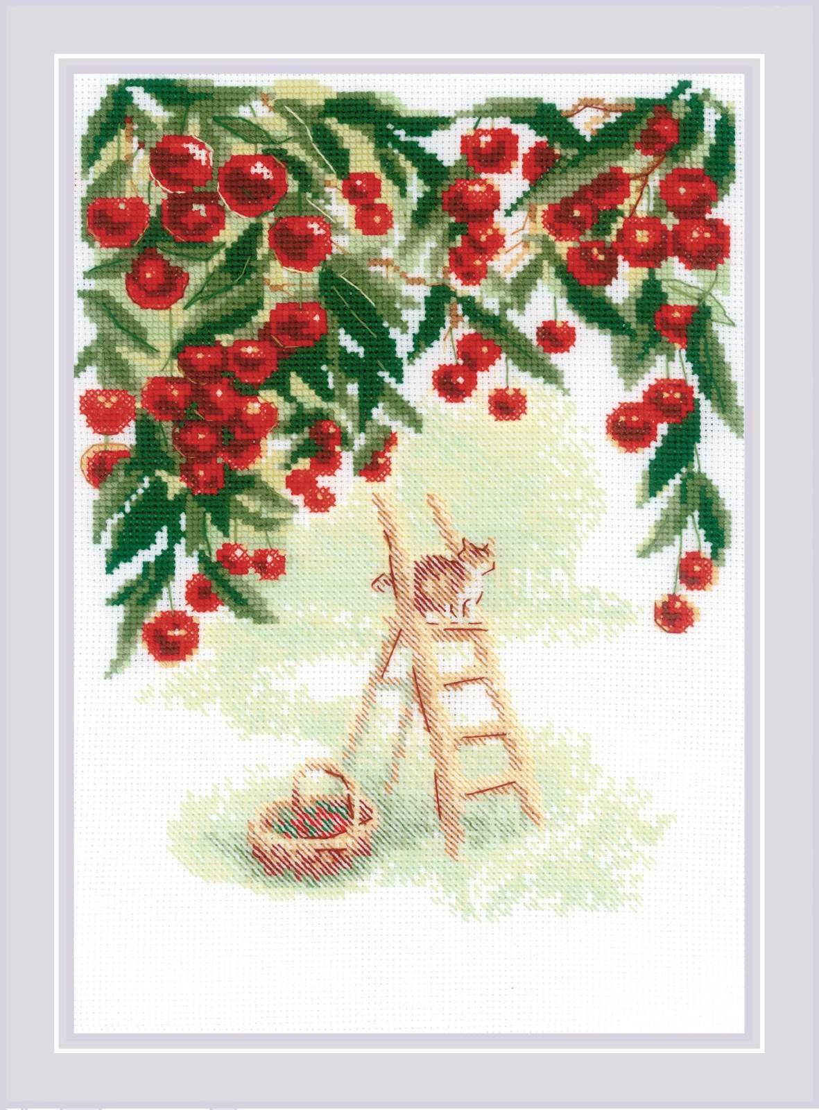 Broderie point de croix RIOLIS 2205 pour un salon fleuri