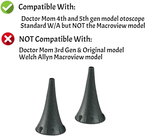 Miniatura 3 de 120 Specula pequeño para Doctor Mom Otoscope de 4 y 5 generación, perfecto para bebés y niños pequeños. Importante no para Dr. Mom de 3 generación y