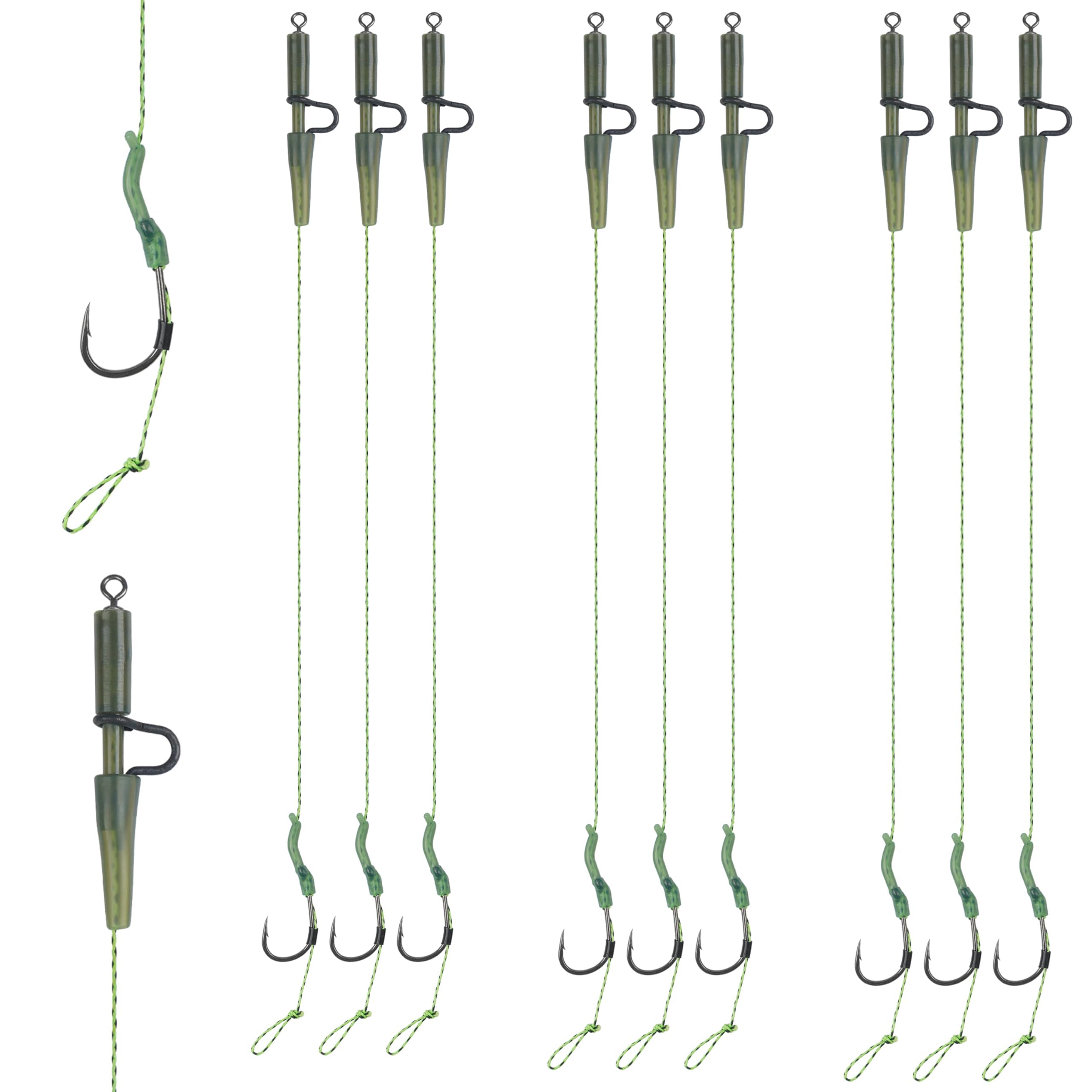 FUSIGO Carp Fishing Hair Rig Kit, Carp Fishing Equipment Rigs with FUSIGO Carp Fishing Hair Rig Kit, Carp Fishing Equipment Rigs with