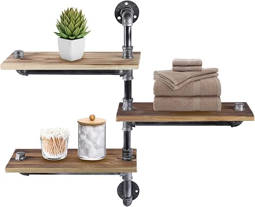 Estantería industrial para tuberías con estilo, diseño de estantes de tubería, montaje en pared, solución de almacenamiento versátil que ahorra