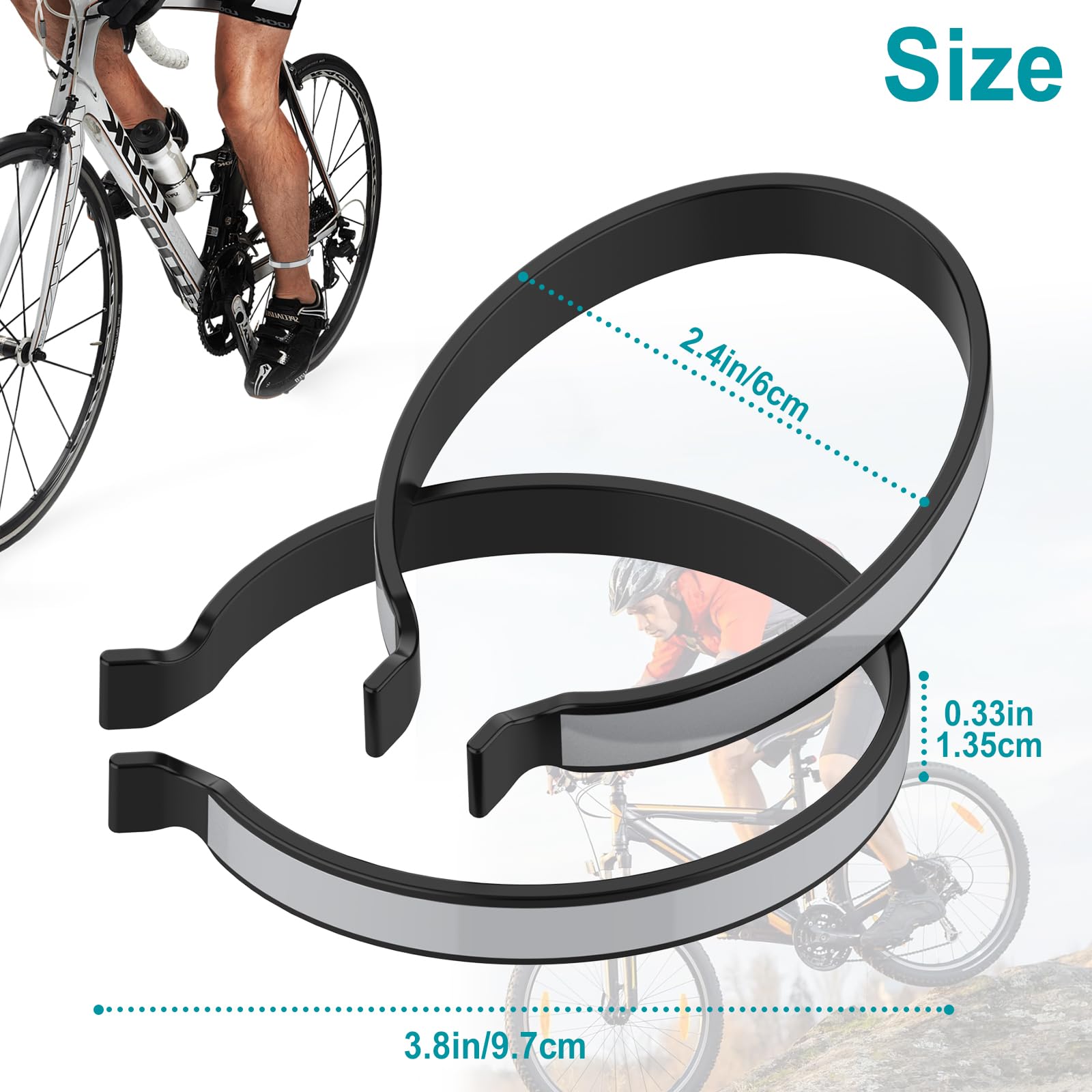 Lot De 2 Pinces à Pantalon De Vélo Réfléchissantes – Sangles De Cheville Réglables – Vert – Sécurité Et Propreté Garanties