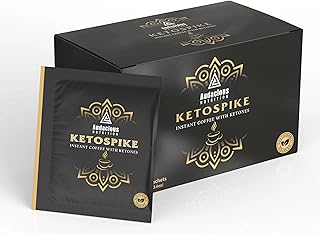 KETOSPIKE Instant Coffee with BHB ketones - Sustained Energy - Single Serve Packets - No Sugar - No Jitters - Keto, Paleo, Vegan - 15 Packets