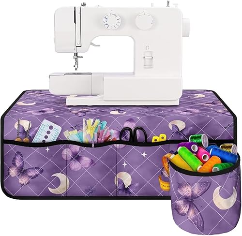 Miniatura 163 de Estera de máquina de coser con flores brillantes y florales bohemias, reduce la vibración, antideslizante, organizador duradero