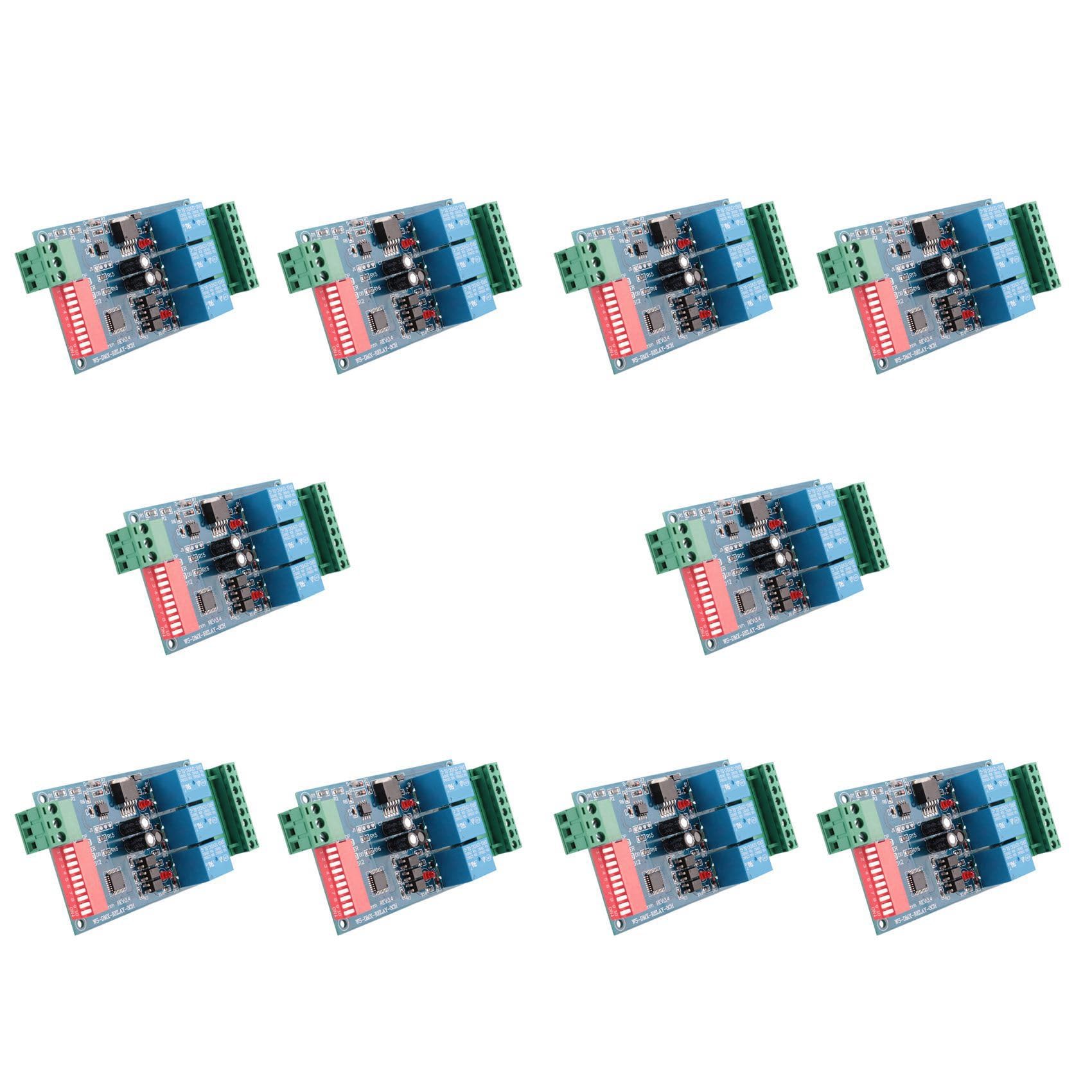 Jnchdghwa As Shown 10X 3Ch 512 Relay Output, Led Dmx512 Controller Board, Led Dmx512 Decoder,Relay Switch Controller