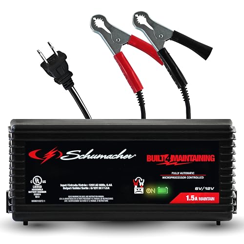 Schumacher Electric 1.5A Car Battery Charger and Maintainer (SC1355)