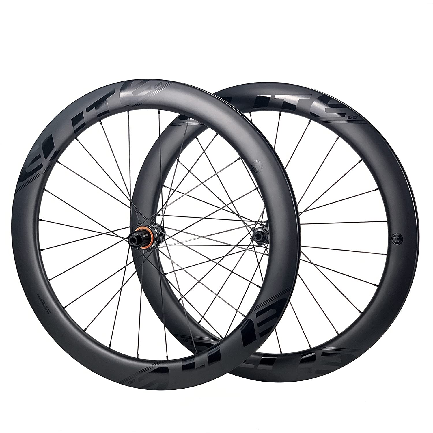 ELITEWHEELS700C Road Disc Carbon Wheels Tubeless Compatible Clincher Carbon Fiber Wheelset Ceramic Bearing Center Lock Hub SLT