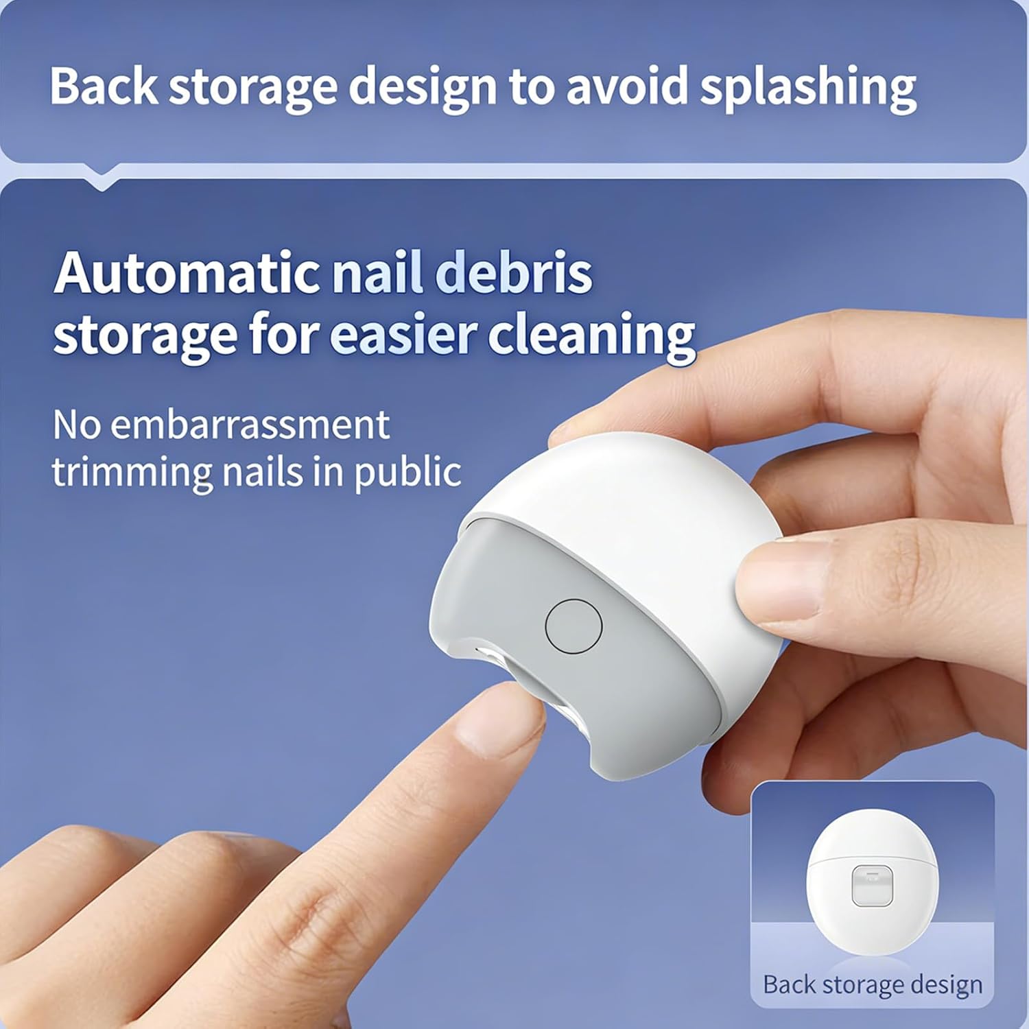2 in 1 Automatic Electric Nail Clipper, 2026 New Electric Nail Clipper, Automatic Nail Trimmer with Light and Nail Scraps Storage, Electric Toenail Clippers for Seniors Adults (White)