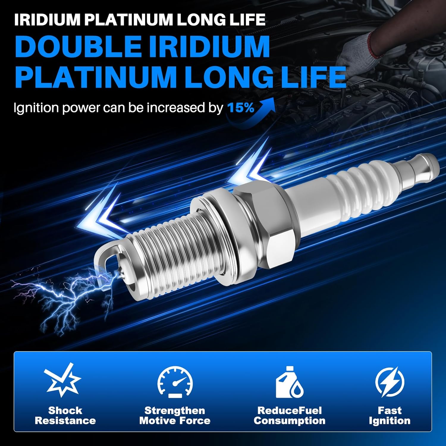 AUTOKAY Ignition Coil Pack Set of 6, Ignition Coil and Spark Plug for Toyota Sienna 2001-2006 3.0L/3.3L UF267, 6 Pcs