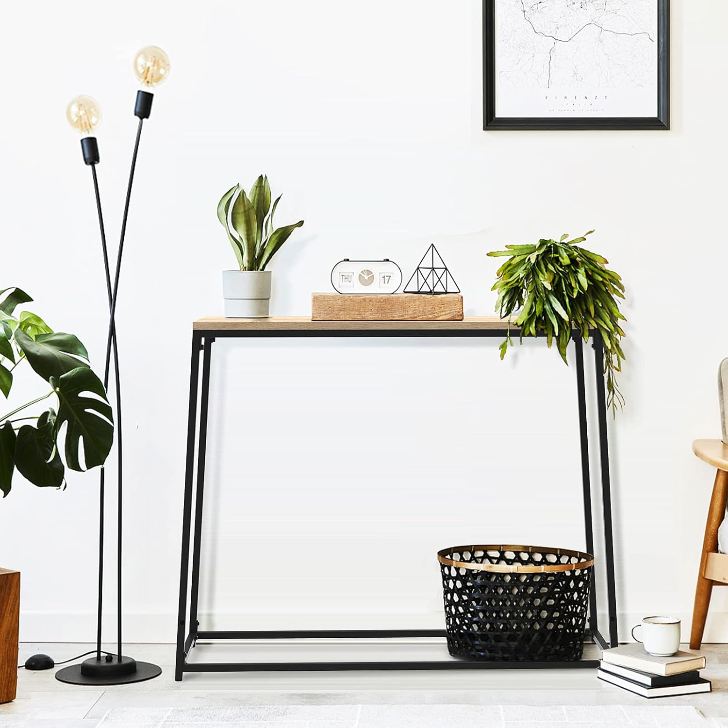 SpringSun 1-Tier Console Sofa Table, Entryway Table with Storage Shelves for Living Room, Bedroom, Balcony and Hallway : Home & Kitchen